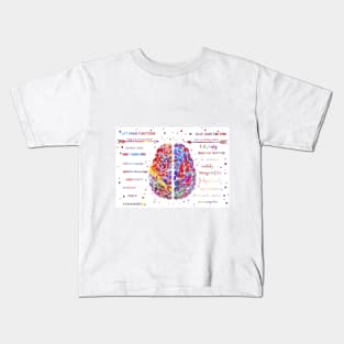 Left and right brain function Kids T-Shirt